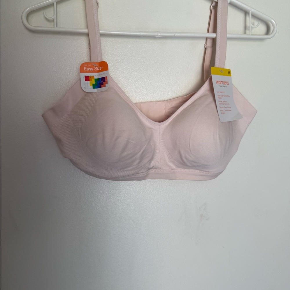 Warner's Pink Lace T-Shirt Bra with Adjustable Straps